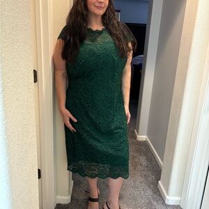 Elegant Green Lace Cocktail Dress 3X (20/22W)